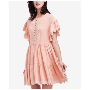 Free People Dresses - NWT Free People Santiago babydoll dress S mauve Free People Dresses - NWT Free People Santiago babydoll dress S mauve